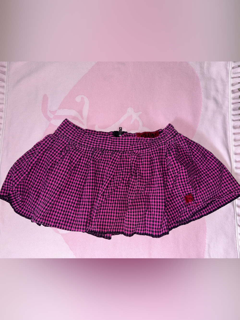 Vintage Tripp NYC Pink Plaid / Gingham Mini Skirt